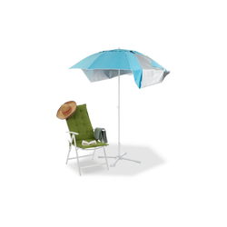 relaxdays Strandmuschel Strandmuschel Schirm mit UV 50+