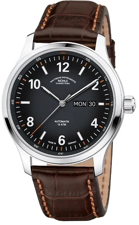 Mühle-Glashütte Herrenuhr Lunova Tag/Datum M1-43-26 LB - silber