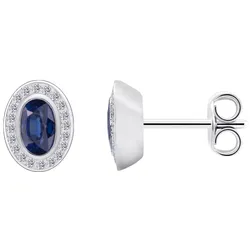 Paar Ohrhänger ONE ELEMENT "0,10 ct Diamant Brillant Safir Ohrringe Ohrstecker", silber, Ohrringe, Damen, Damen, 0,1 ct mit Diamant, Weißgold 585-Gold-Diamanten, Weißgold 585, Gold, Diamanten, aus 585 Weißgold – für Damen – elegant, modern & vielseitig kombinierbar