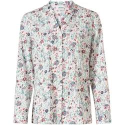 Baumwoll-Bluse, Druck blau, 42
