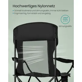 Songmics Campingstuhl 2er Set Schwarz