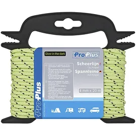 PRO PLUS ProPlus Zelt SpannleineDurchmesser 4mm x 20mLang Glow-in-The-Dark auf Haspel