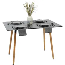 Relaxdays Esstisch 75 x 110 x 70 cm schwarz/natur