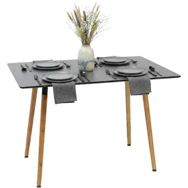 Relaxdays Esstisch 75 x 110 x 70 cm schwarz/natur