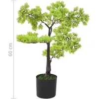 vidaXL Künstlicher Bonsai Zypresse mit Topf 60 cm Grün