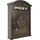 Relaxdays Briefkasten Antik Braun/Gold inkl. Zeitungsfach