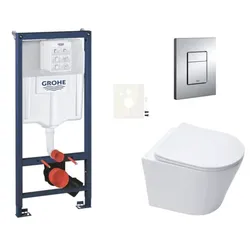 Swiss Aqua Technologies Infinitio Hänge-WC Set für Trockenbau / Vorwandinstallation SIKOGRSIN10E