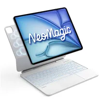 Inateck NeoMagic Magnetische Tastatur Hülle für iPad Air 13 Zoll / iPad Pro 12,9 Zoll Weiß