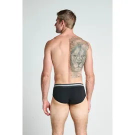Jockey Slip "Cotton Stretch", Herren, Gr. XL, schwarz, Single Jersey, Obermaterial: 95% Baumwolle, 5% Elasthan, unifarben, körpernah, Unterhosen Slip, mittlere Bundhöhe, ohne Eingriff, Multipack