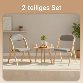 SoBuy Klappstuhl 2er Set Hellgrau