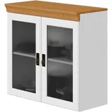 Home Affaire Hängeschrank »Rügen«, Breite 80 cm, FSC® zertifiziertes Massivholz, Türen mit Glaseinsatz