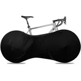 Schwarz Fahrradabdeckung, Waschbar Fahrradgarage Wetterfest, Fahrradplane Innenbereich Staubdicht Fahrradschutzhülle, Fahrradhülle für Fahrräder Mountainbikes und Rennräder