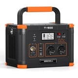 Tragbare Powerstation 500W (Spitze 1000W), 519Wh Solargenerator für den Außenbereich Backup Batterie Pack mit 2 230V AC Ausgängen, 10-Port Powerhouse für RV Camping Angeln Road Trip Home Notfall