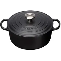 Le Creuset Signature Bräter 26 cm rund schwarz