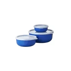 Mepal Lumina Vorratsdose, luftdicht, 3-teiliges Set 106288110100 , Farbe: vivid blue