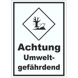 Aufkleber Kenn­zeichen Umwelt­gefähr­dend Fisch Wasser Baum A6 (105x148mm)