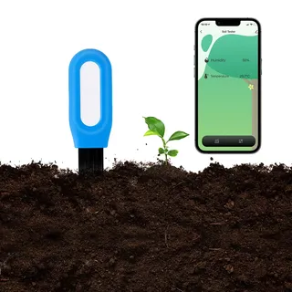 Mcbazel Zigbee Bodenfeuchtesensor, Smart Bodenfeuchtigkeits und Temperaturmesser, Intelligenter Pflanzensensor für den Innenbereich, Genauer Hygrometer 0-100% -20°C~60°C Fühler Ideal für Topfpflanzen