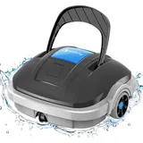 WINNY POOL CLEANER Poolroboter Akku, 100 Min.Kraftvolle Reinigung, Poolsauger Kabellos mit 5200mAh Aufrüsten, Intelligente Parktechnologie, Automatischer Poolreiniger für Flachem Boden Pool bis zu 80m2