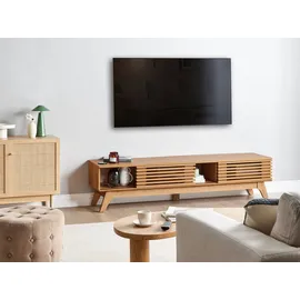 Beliani Toledo TV-Möbel 180 x 40 x 44 cm Braun Holzwerkstoff