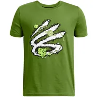 Under Armour Curry Trend Tee 1" surplus green white