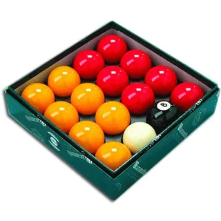 Aramith League Pool Balls - Red and Yellow - 1 and 7/8 inch