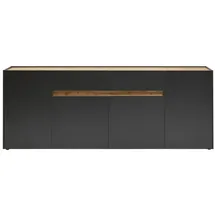 Lomadox Sideboard CRISP-61, Wotan Eiche Nb. 220/87/40 cm grau