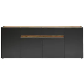 Lomadox Sideboard CRISP-61, Wotan Eiche Nb. 220/87/40 cm grau