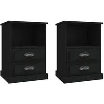 vidaXL Nachtschrank 2 Stk. 43 x 36 x 60 cm Schwarz