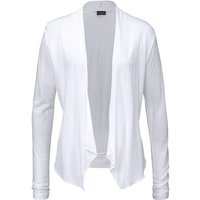 LASCANA Shirtjacke in offener Form, Strickjacke aus Jersey, Sommerjacke, Cardigan, weiß