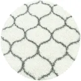 KADIMA DESIGN Teppich Waschbar Shaggy Nordisch Kuschelig Strapazierfähig Schlafzimmer Esszimmer Rund Creme 160x160 cm OEKO-TEX – RONDA von Kadima Design