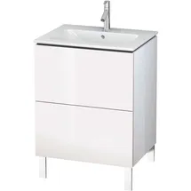 Duravit L-Cube Waschtischunterbau stehend, 2 Auszüge, 620x704x481mm, LC662508383, Farbe: Taupe Supermatt Dekor