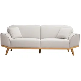 miliboo Couch Stoff 3-Sitzer Beige