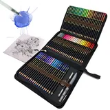 TVGO Professionelle Aquarellstifte, 72 Aquarell Buntstifte Set für Kinder und Erwachsene, Wasserlösliche Farbstifte zum Mischen, Schichten und Aquarellieren