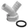 SANITOP-WINGENROTH Doppelschlauchtülle 30,3 mm (G 1) x Ø 20 mm Weiß