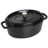 Staub Cocotte 29 cm oval schwarz