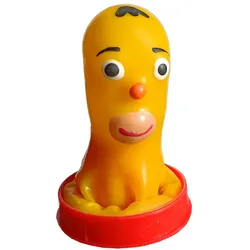 cherzkondom mit Figur «Glatzkopf» 1 Stück, Latex, handbemalt (1 Stück) 1 St