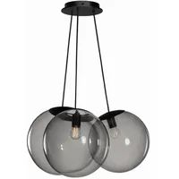 s.luce Orb Cluster 3-flg. 50 cm Rauch / Schwarz