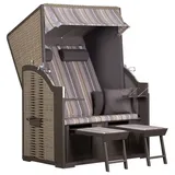 deVries Strandkorb Compact PE nature grey 403