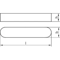 Industrial Quality Supplies DIN 6885 Passfeder, ST C45K A