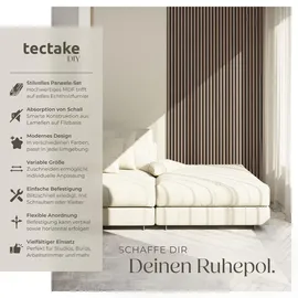 Tectake Wandpaneel Akustik Eiche Dunkel 4 St. 50 x 110 cm