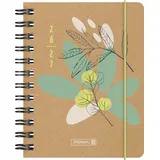 Brunnen Schülerkalender Sprout A6 beige/grün 2026/2027