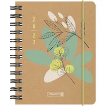 Brunnen Schülerkalender Sprout A6 beige/grün 2026/2027