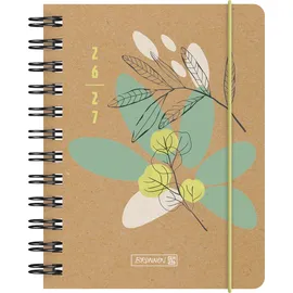 Brunnen Schülerkalender Sprout A6 beige/grün 2026/2027