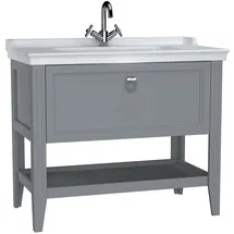 Vitra Waschtischunterschrank 1 Vollauszug 99,5 x 53 x 88 cm Grau Matt