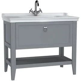 Vitra Waschtischunterschrank 1 Vollauszug 99,5 x 53 x 88 cm Grau Matt