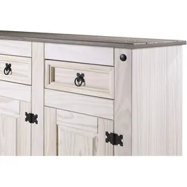 Sam Sideboard 91,5 x 83,5 x 43 cm Weiß/Grau