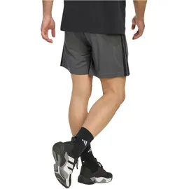 adidas Workout Essentials Base 3 Stripes Pique 7" Sport-Shorts Grey Five/Black S