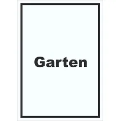 Garten Schild mit Text Blumen Rasen hochkant A0 (841x1189mm)