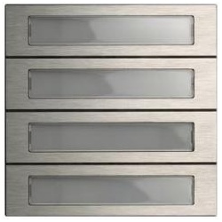 Gira System 106 Ruftastenmodul 4fach edelstahl V4A