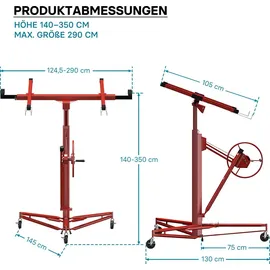 Wiltec Plattenheber XXL 140-350 cm